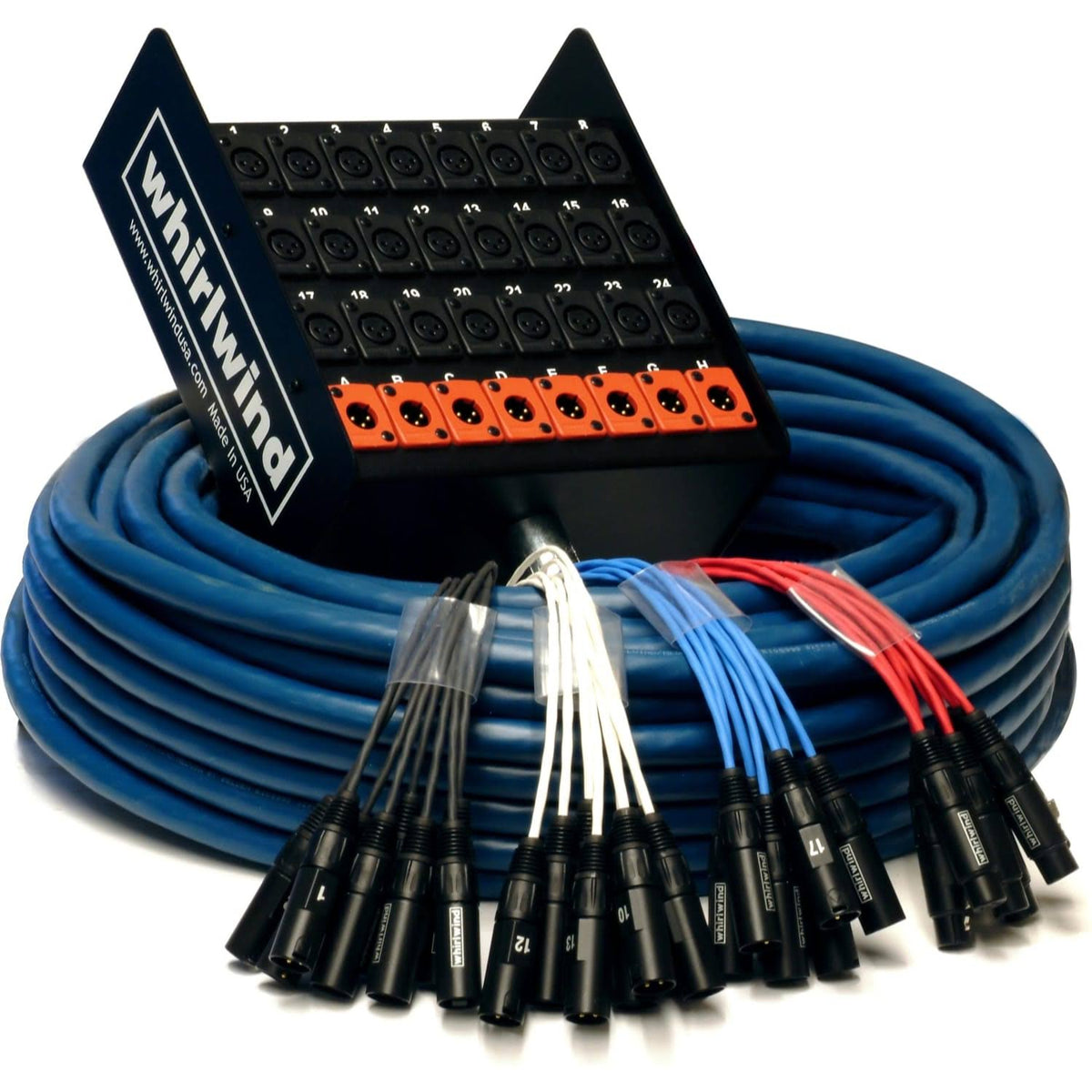 16-Channel Stagebox to Fanout Snake Cable 50' Length K631