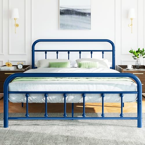 Full Size Metal Bed Frame with Headboard and Footboard Y235410