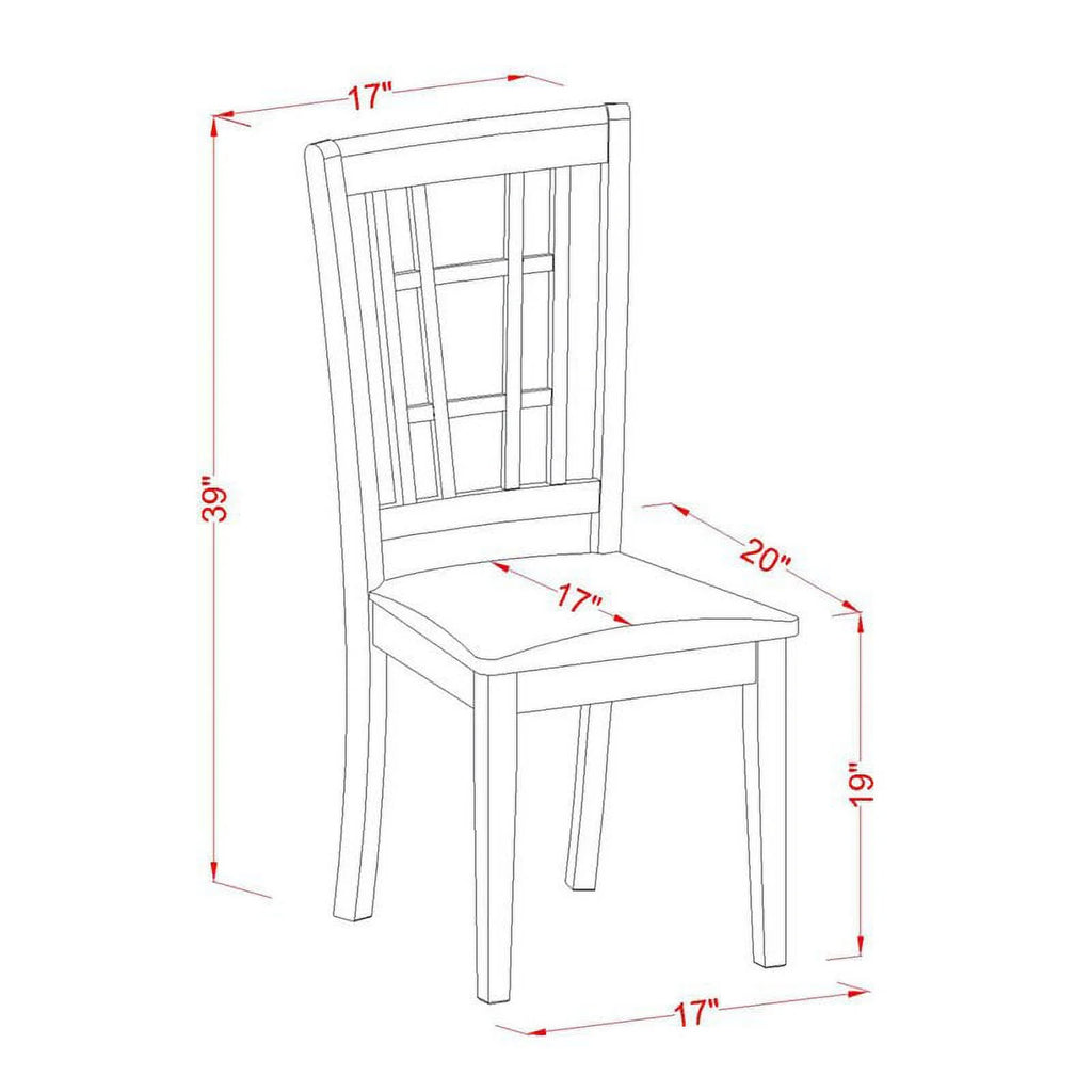 9-piece Wood Dining Table and Chair Set in Black W527279