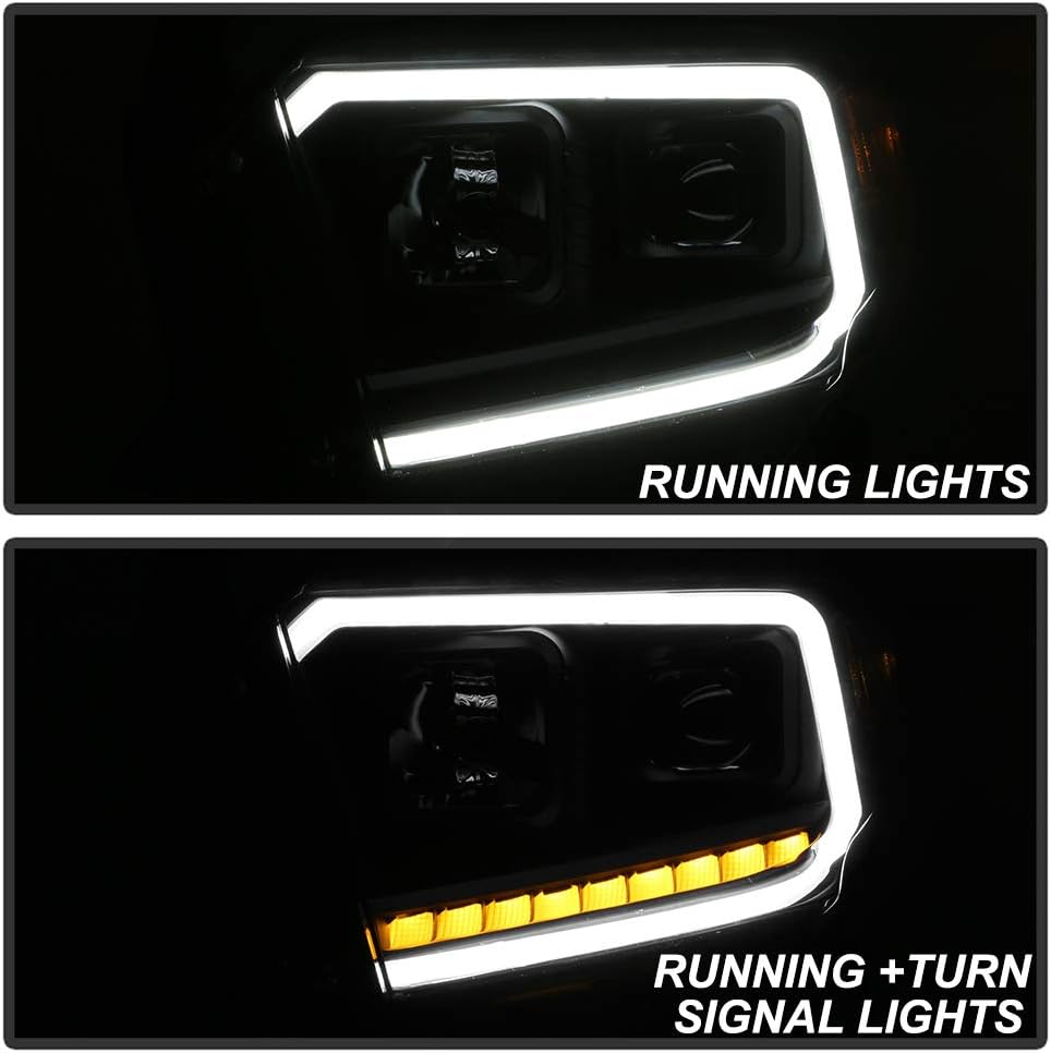 Black Projector Headlights Driver & Passenger C3107