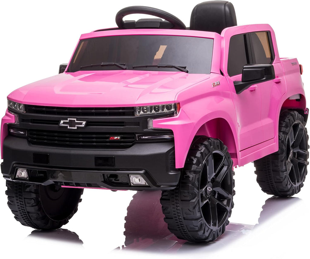 12V Battery Powered Ride On Truck Car with Remote Control, MP3/Bluetooth, LED Lights - Pink Q449791