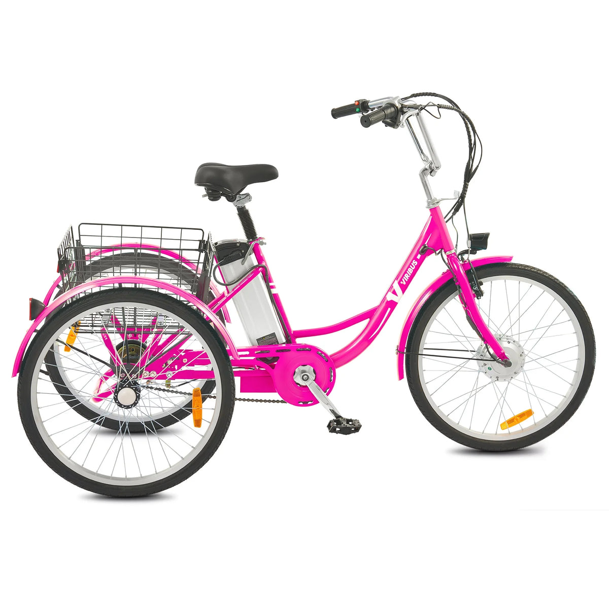 24 Inch Electric Tricycle with 250W Motor 36V 10Ah Battery Black X94302
