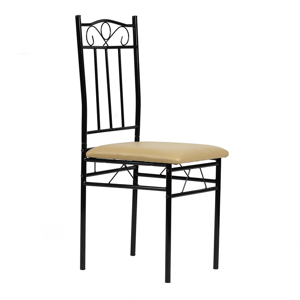 Wood and Metal Dining Table Set with 6 Chairs Z636