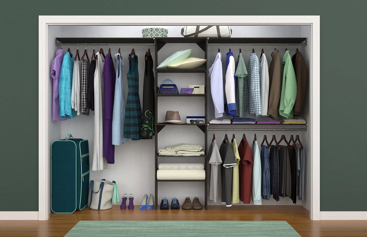 7 To 10 Foot Wide Closet System Kit Grey C630452