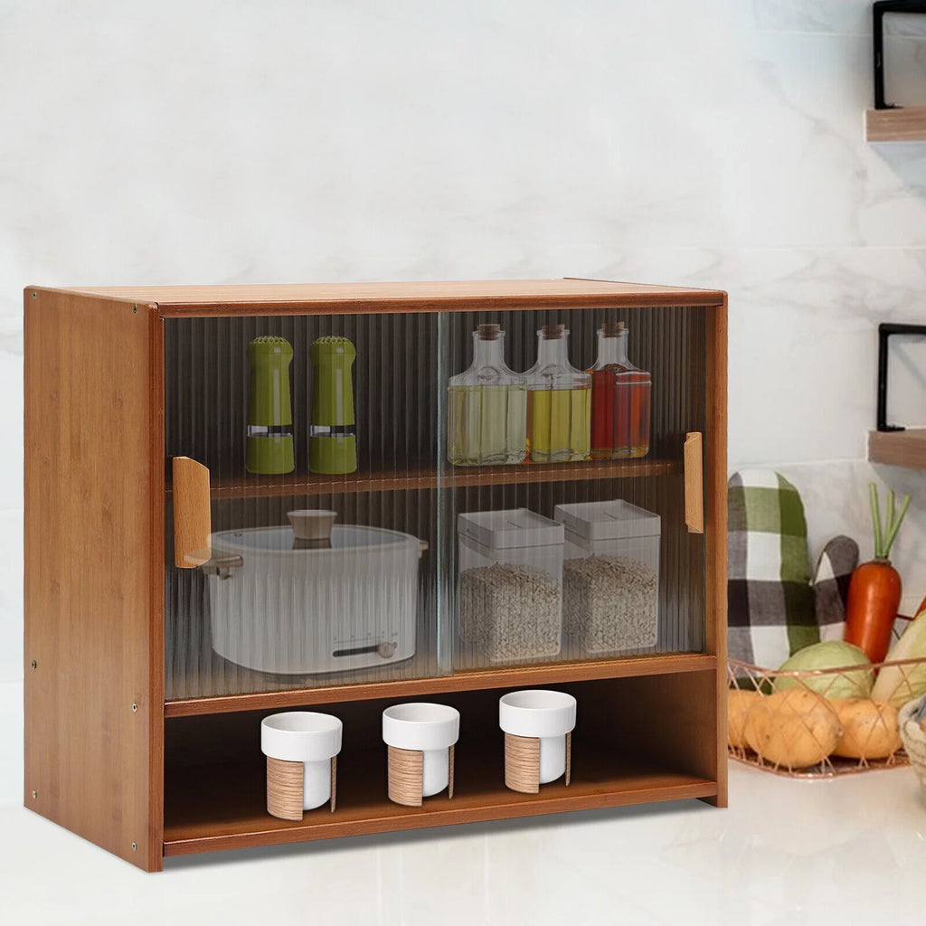 Small Kitchen Cabinet Sideboard with Sliding Door I91191