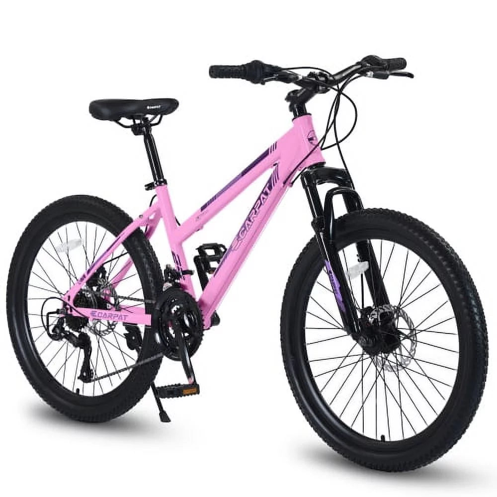 Pink 26 inch 21 Speed Dual Disc Brake Mountain Bike U7356