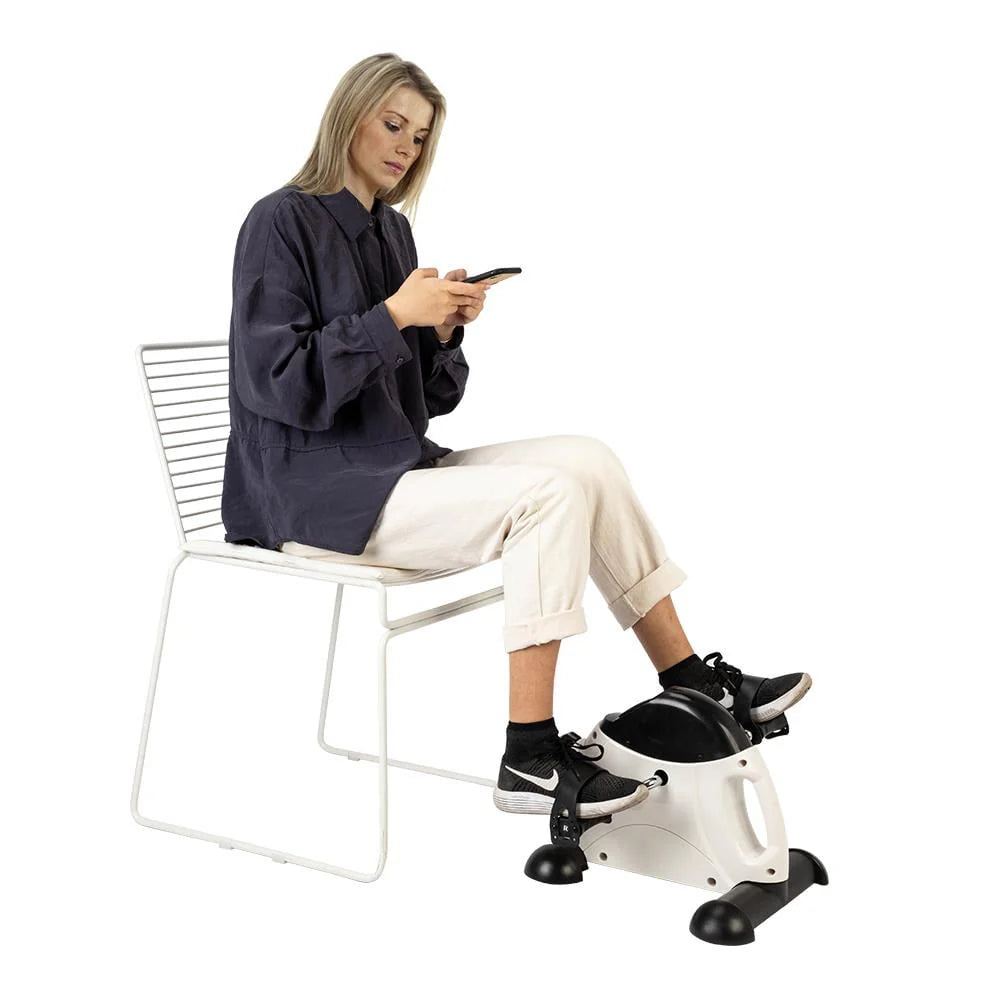 Portable Pedal Stationary Bike White A679350