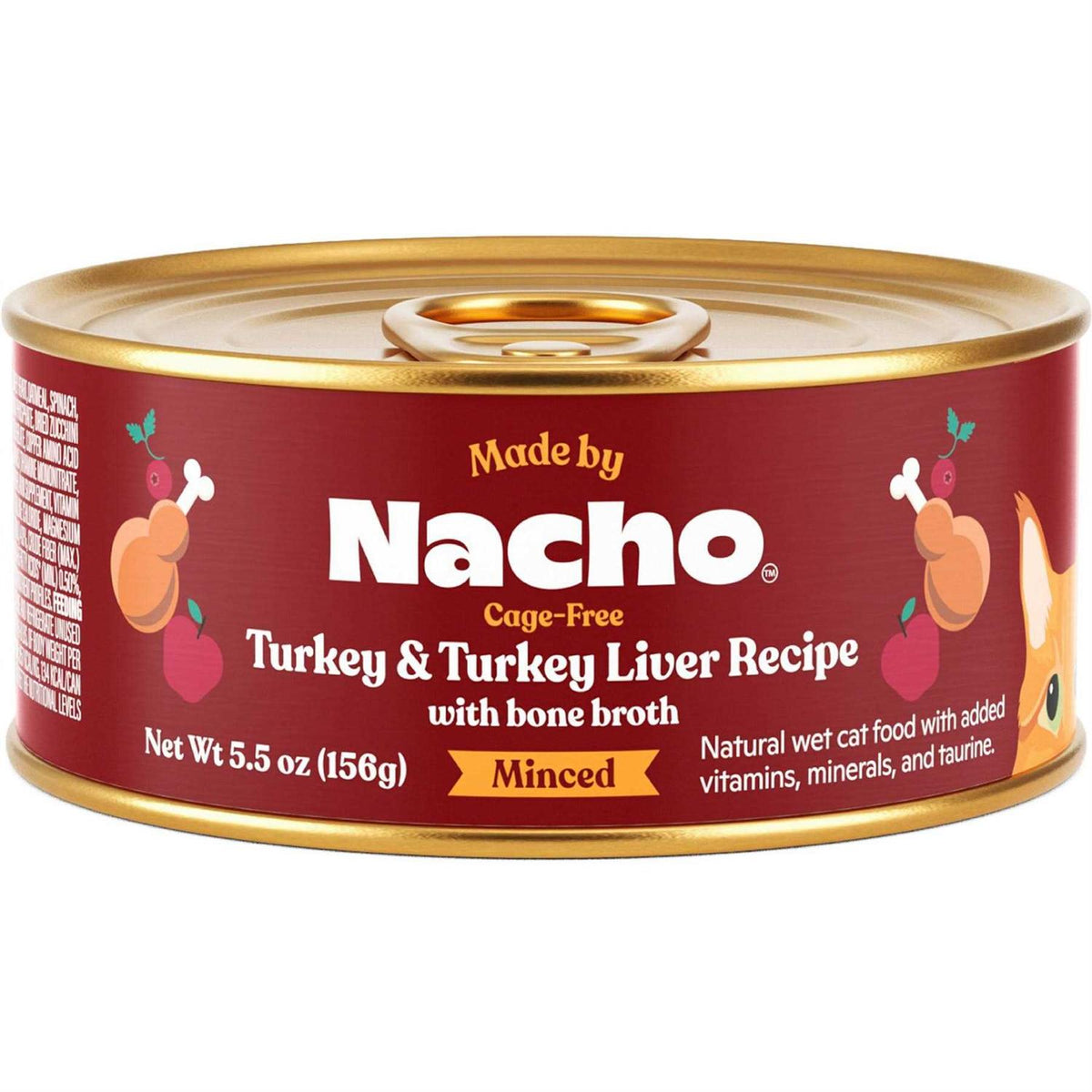 Cage-Free Turkey & Turkey Liver Recipe Minced Wet Cat Food L332