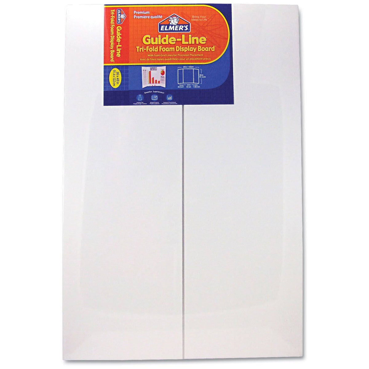 Foam Display Board 48 x 36 White 6/Carton A73877
