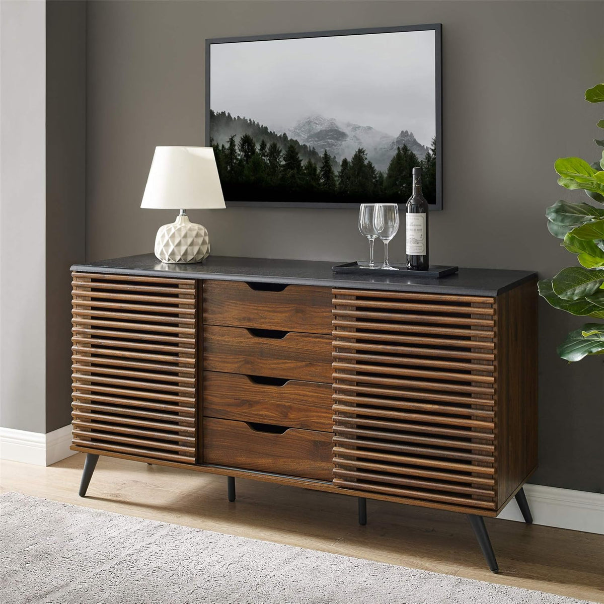 4 Drawer Wood Storage Cabinet D31662