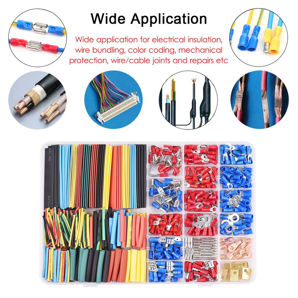 678PCS Terminals & Heat-shrink Tube Kit W285