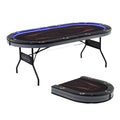 10-Player Poker Table with LED Lights C2583