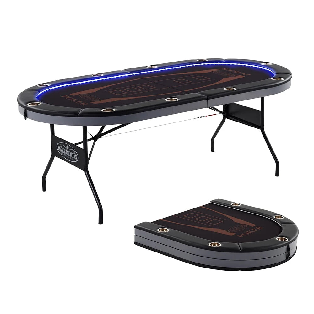 10-Player Poker Table with LED Lights C2583