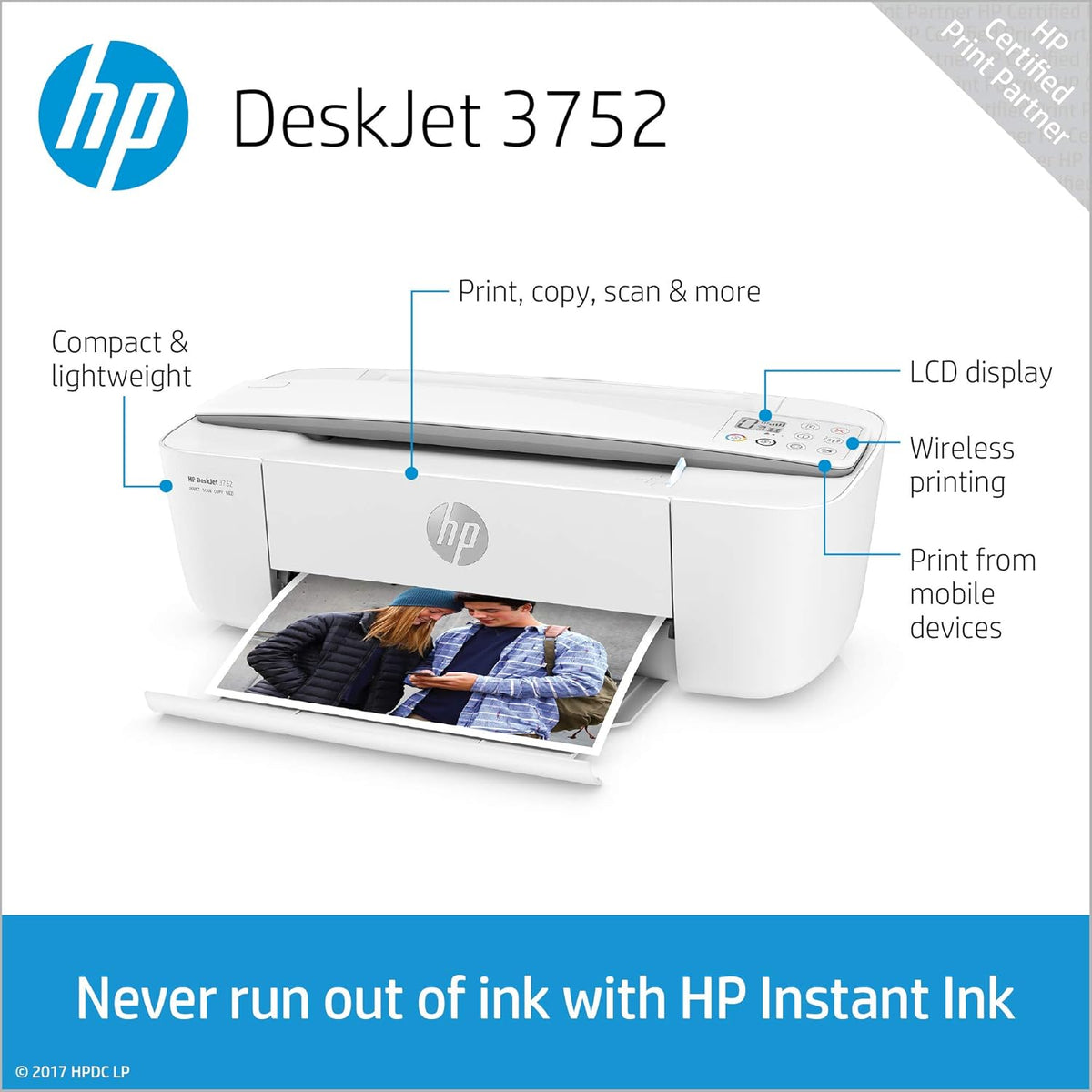 Wireless All-in-One Compact Color Inkjet Printer E549734
