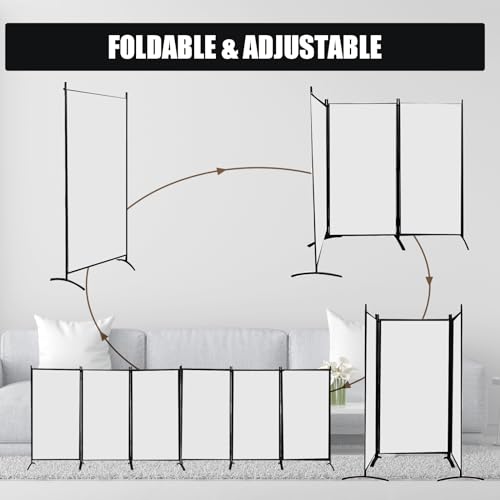 Black 6 Panel 6 ft Folding Room Divider R67721