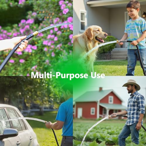 50FT 3/4 Heavy Duty Rubber Garden Hose 200psi Hot/Cold Water D604840
