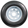 ST225/75R15 15 D 6 Lug White Spoke Trailer Tire On Rim F498
