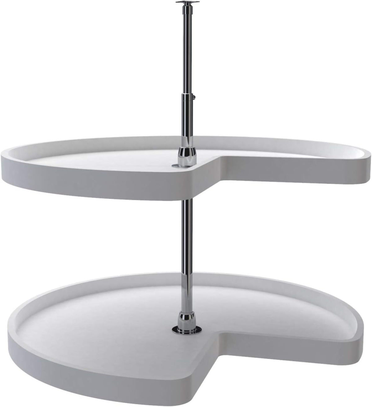 White 2-Shelf Lazy Susan Corner Kitchen Cabinet Organizer P176