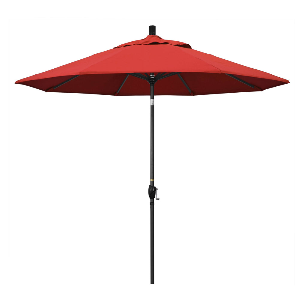 9 ft. Aluminum Push Button Tilt Olefin Market Umbrella, Red H168