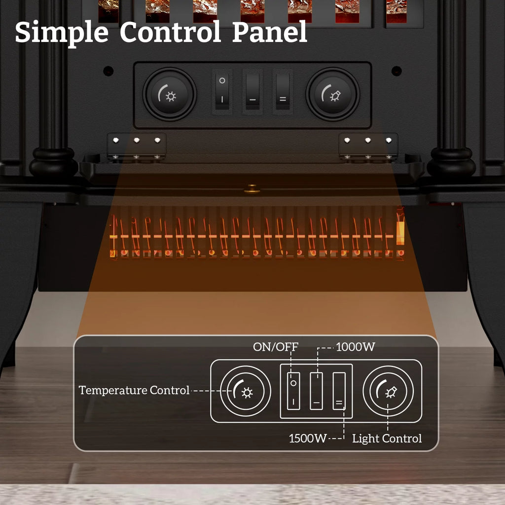 16" Infrared Electric Fireplace Heater M56019