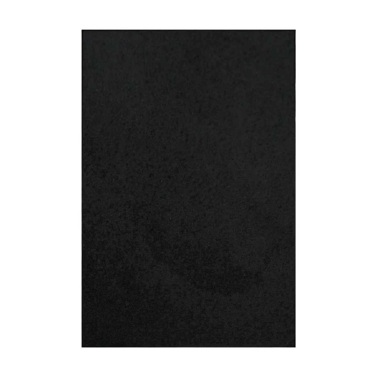 Black 2' x 4' Solid Color Rug S4741