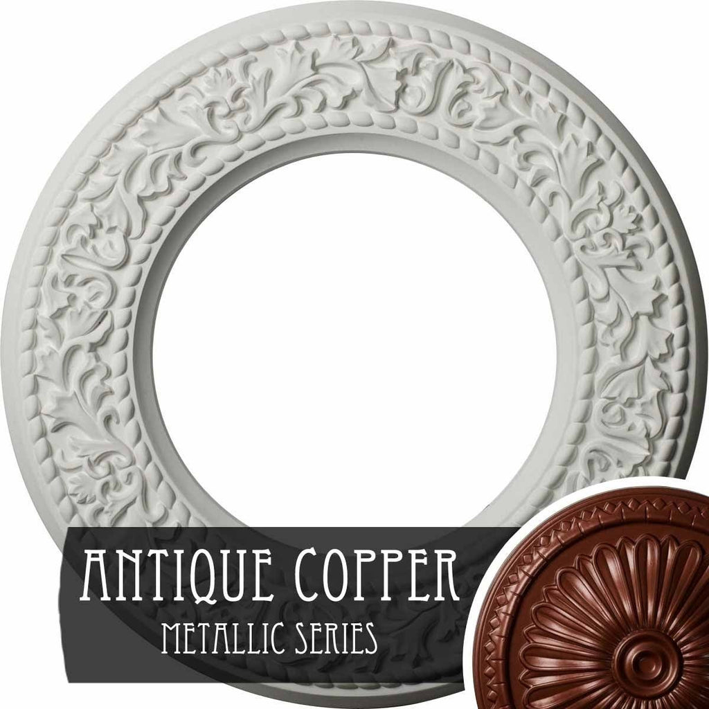 Blackthorn Ceiling Medallion Hand-Painted Pewter V68102