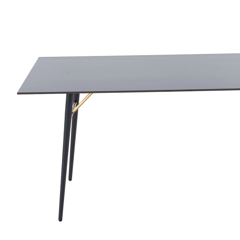 Black 70inch Ceramic Tile Dining Table H209