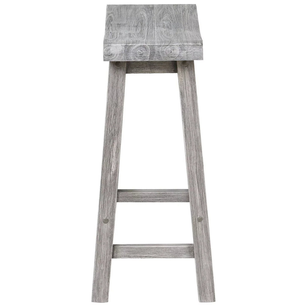 Gray Wooden Counter Stool Q5751