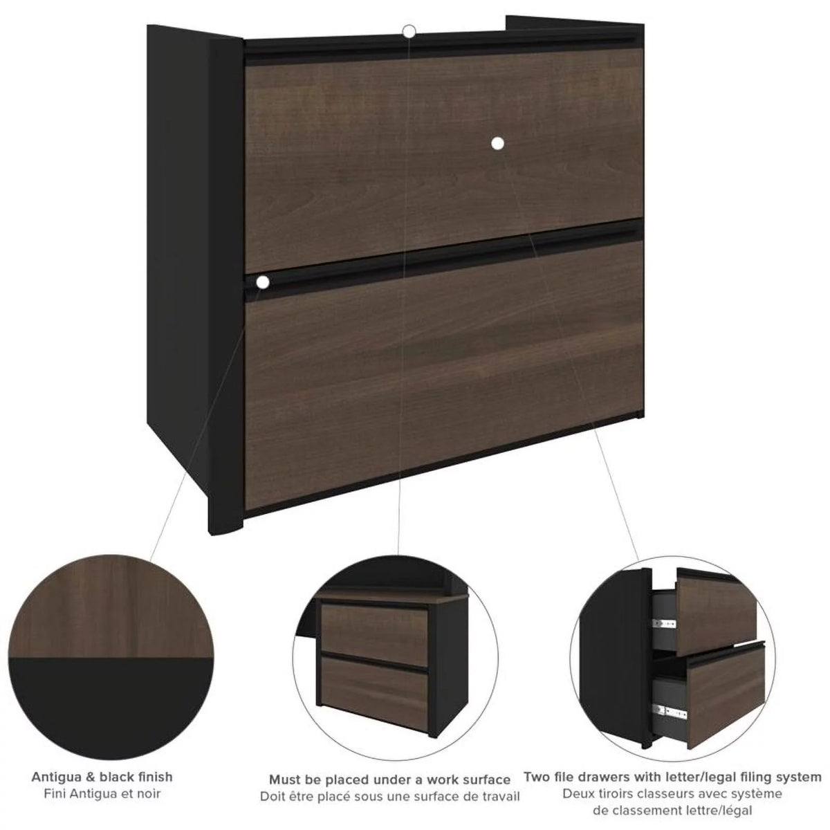 5 Piece Wood U Shaped Computer Desk F895