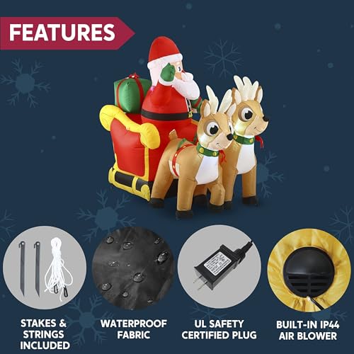 6 FT Inflatable Christmas Yard Decoration with Built-in LED Z893