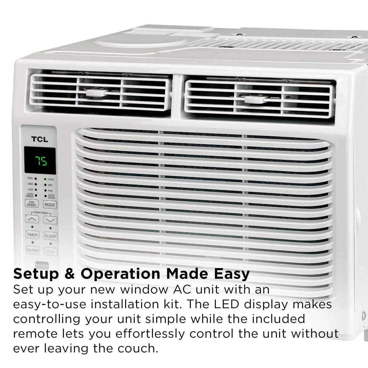 6,000 BTU 115-Volt Window Air Conditioner with Remote, White O9095