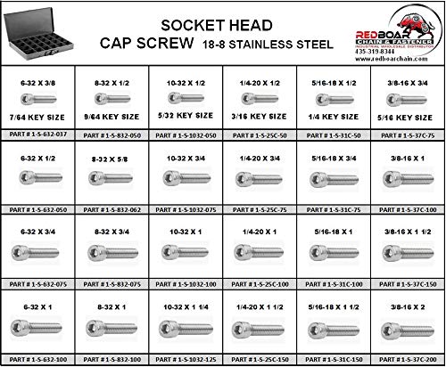 18-8 Stainless Steel Socket Head Cap Screws Assortment H38252