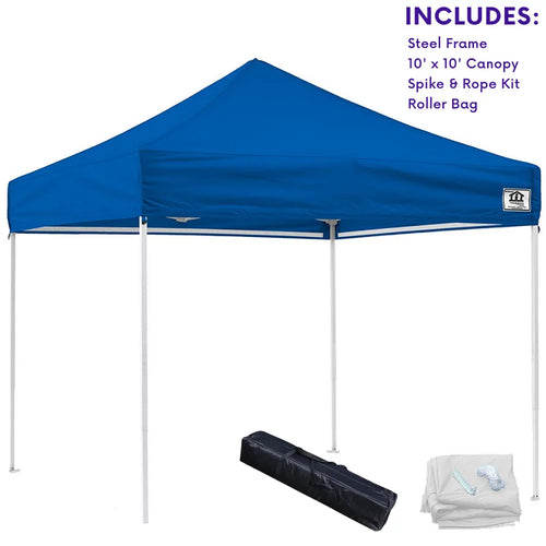 10 x 10 Pop Up Canopy Tent with Roller Bag, Royal Blue J25197