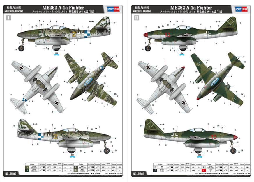 1/18 Scale Me262 A-1a Fighter Plane C235401