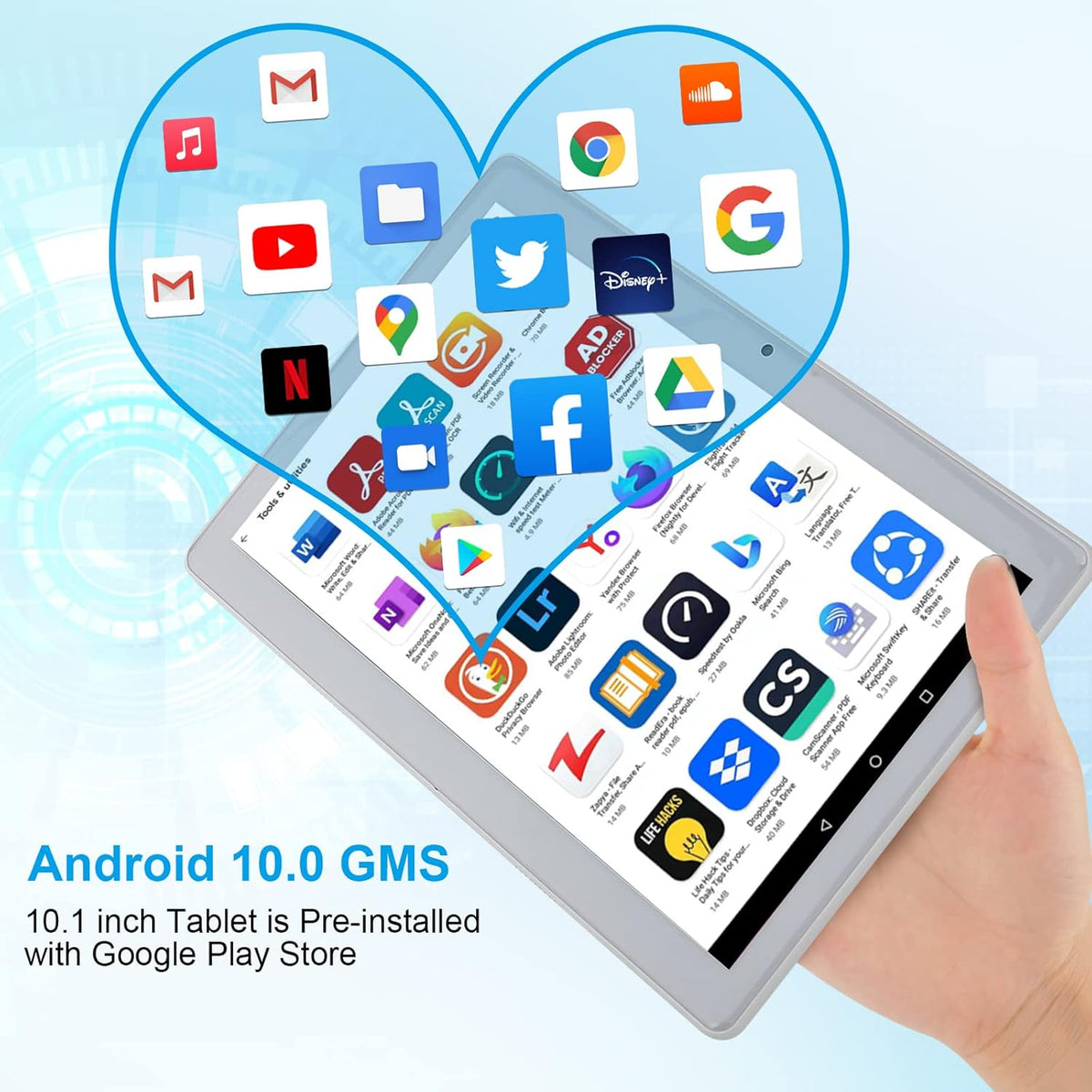 Android 10 Tablet 10.1 inch Octa-core 32GB HD Touchscreen F8452