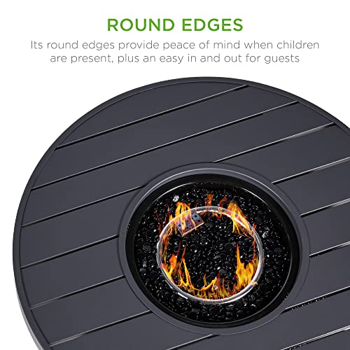 32in Round Gas Fire Pit Table A774