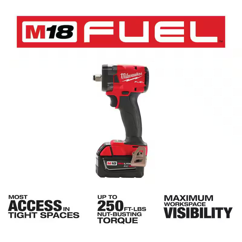 18V Lithium-Ion Brushless Cordless 1/2 in. Compact Impact Wrench Kit T376