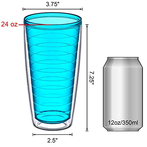 24-Ounce Insulated Plastic Tumblers Set of 4 P8851