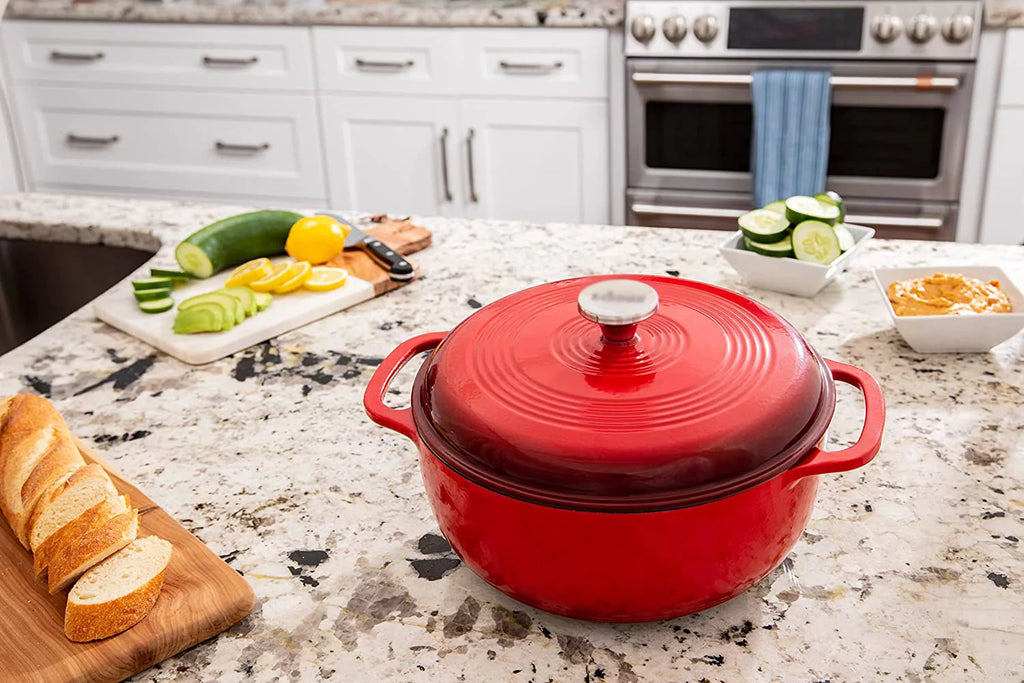 Enameled Cast Iron Dutch Oven 6-Quart Red M607