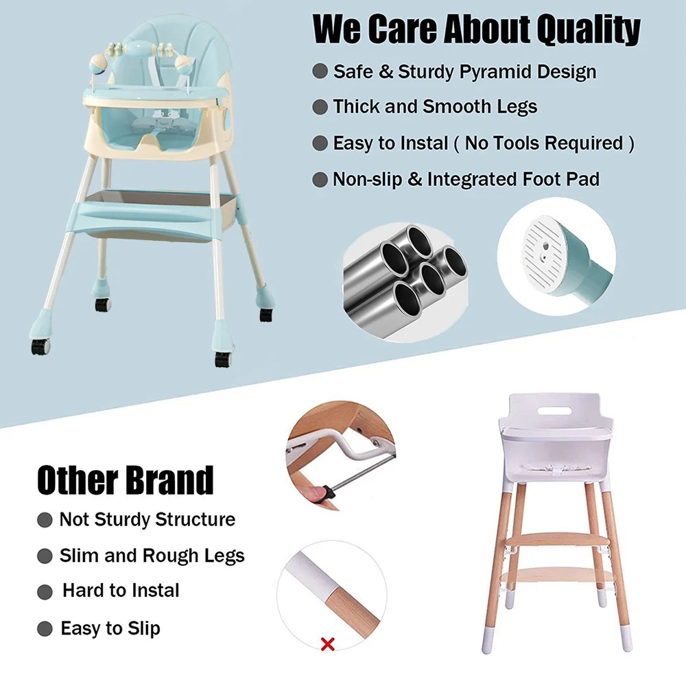 4-in-1 Baby High Chair Dark Blue T63034