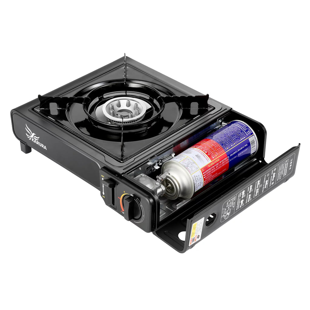 Portable Propane or Butane Camping Stove with Carrying Case H180