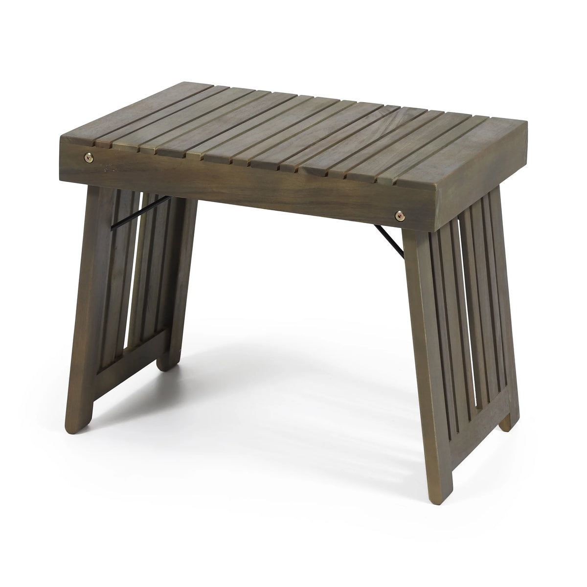 Gray Acacia Wood Outdoor Chaise Lounge Set of 2 E663