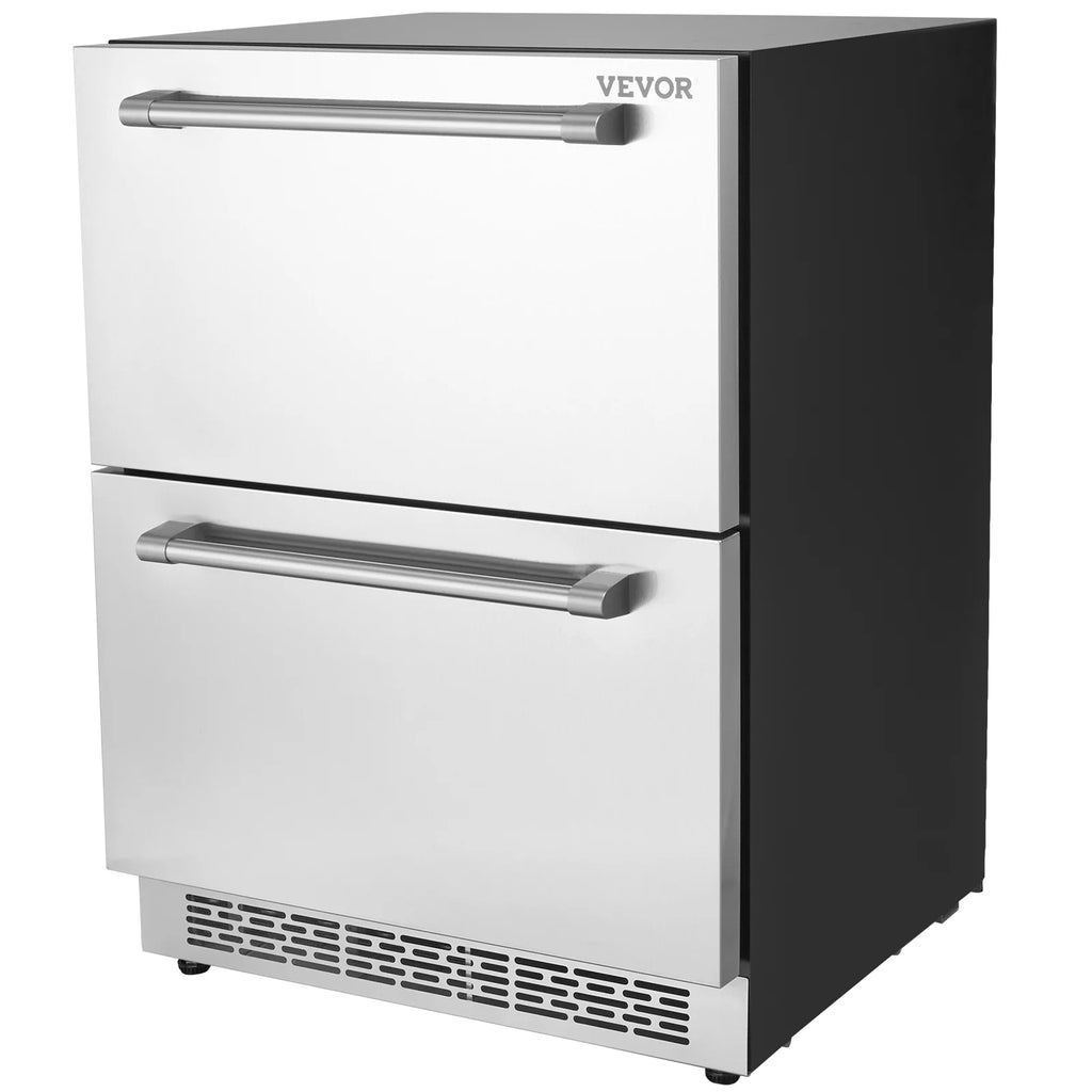24 2 Drawer Stainless Steel Undercounter Refrigerator E564