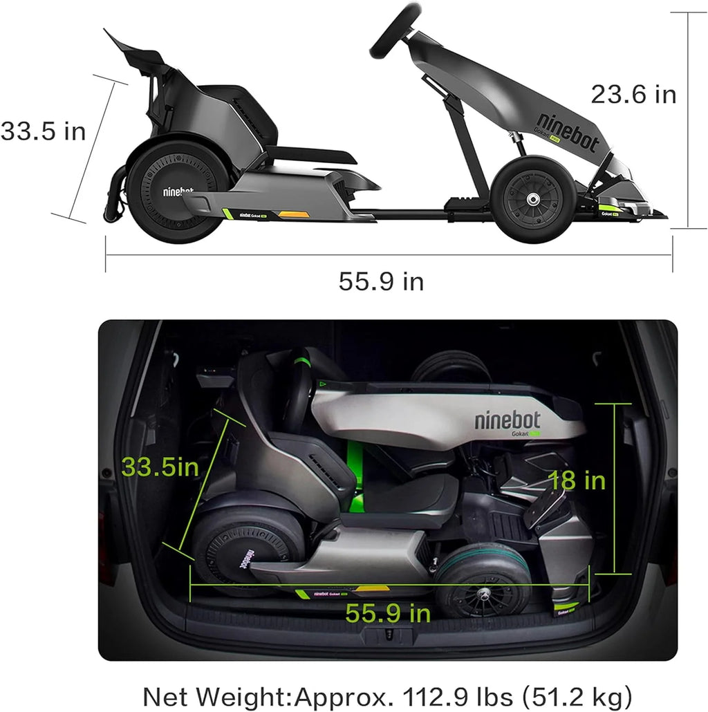 Electric GoKart, 23 Miles Range, 15.5MPH, 220lbs, Black T9303