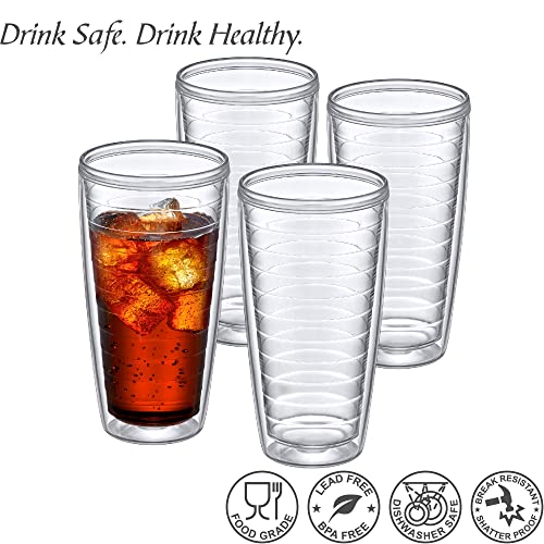 24-Ounce Insulated Plastic Tumblers Set of 4 P8851