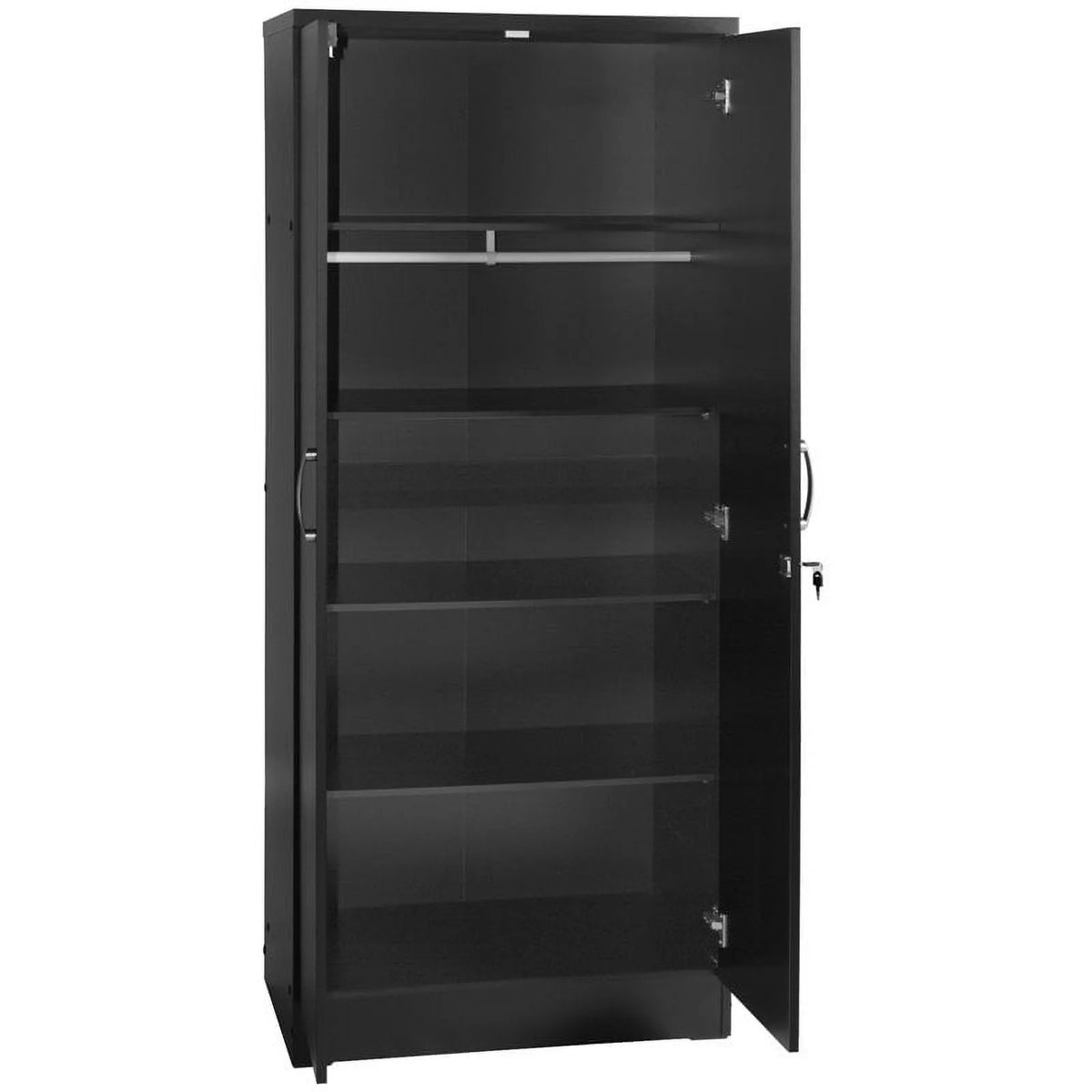 3-Piece Full Bed Armoire Wardrobe Cabinet and Nightstand L198