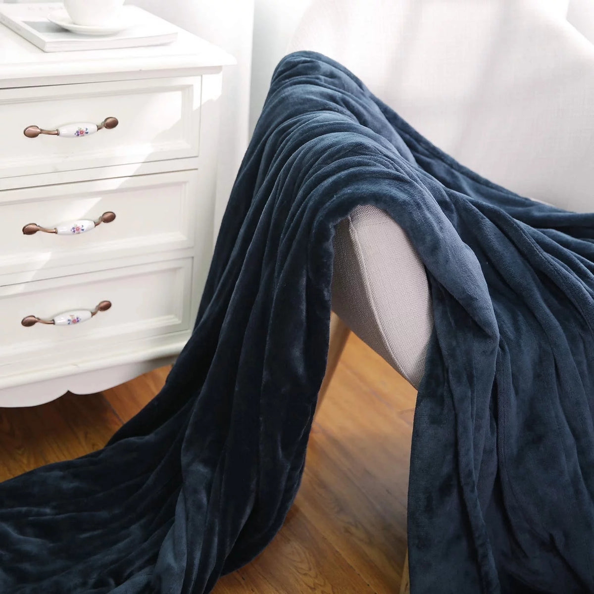 Electric Heated Blanket Twin Size Blue N90295
