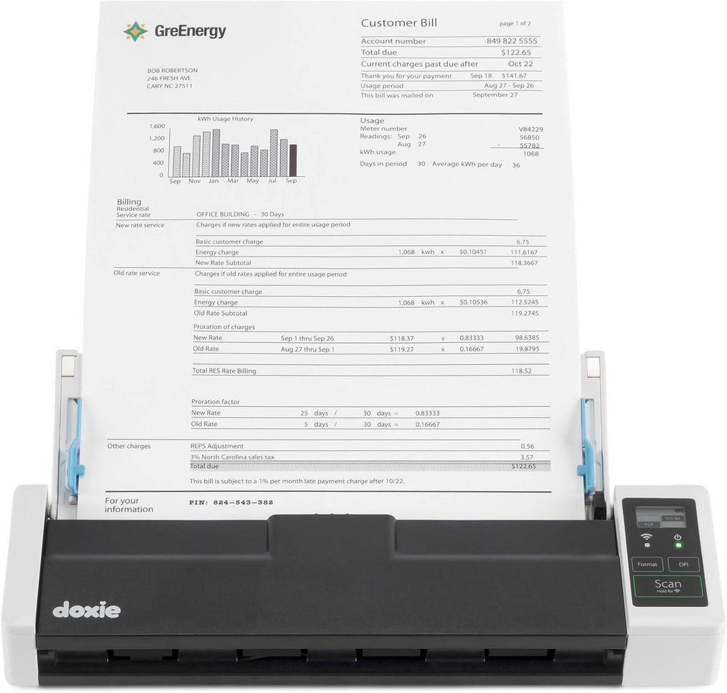 Rechargeable Document Scanner with ADF and Wi-Fi U5267
