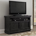 54" Distressed Black Wood TV Stand Y277236