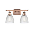 Brushed Satin Nickel 2 Light Bath Vanity Light F825954
